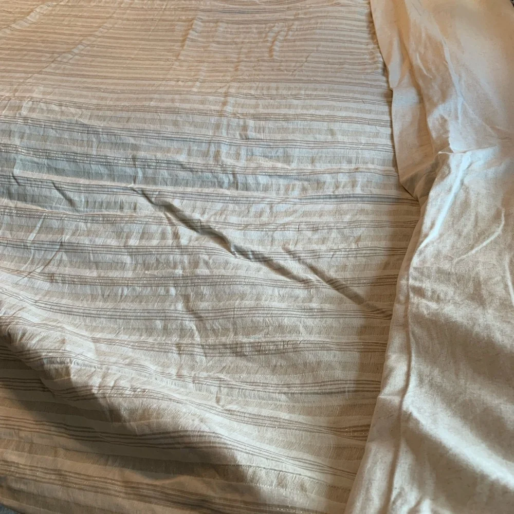 Frontgate striped duvet
